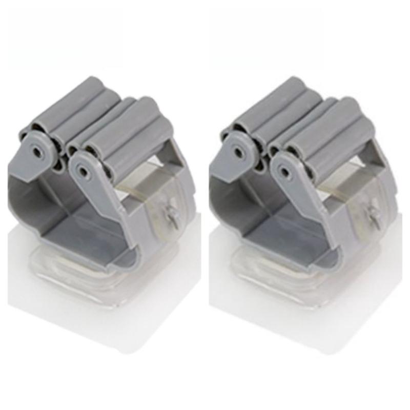 2 шт., стеллаж для хранения швабры, всасывающая подвесная труба для ванной комнаты, бесследный зажим для швабры, вешалка для метлы, настенная водонепроницаемая вешалка для швабры