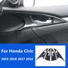Для Honda Civic 2018 2017 2016 автомобильная внутренняя дверная ручка накладная рамка 4 шт./компл. ABS углеродное волокно стильное украшение