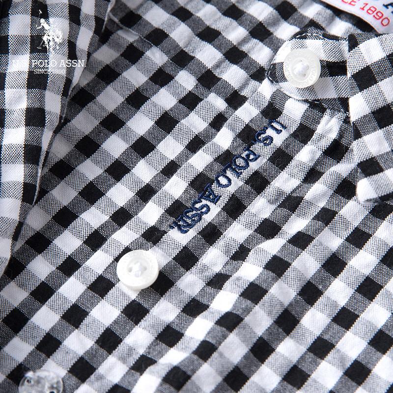 U.S. Polo Assn. Женское клетчатое хлопковое платье-поло