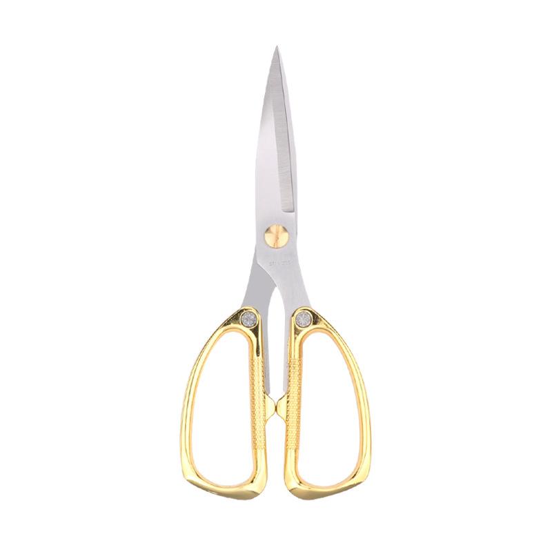Multi-Purpose Diamond Pattern Stainless Steel Household Scissors Alloy Handle Powerful Shears for Home Craft Office Use5