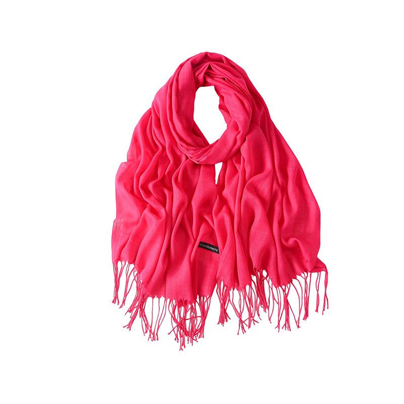 Шелковый солнцезащитный шарф: Модная шаль из бамбуковой пряжи с кисточками