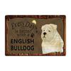 Pets Dog Metal Tin Sign Plaque Chihuahua Pug Metal Plate Home Garden Decor Bar Pub Cafe Wall Art Iron Painting  CM sign