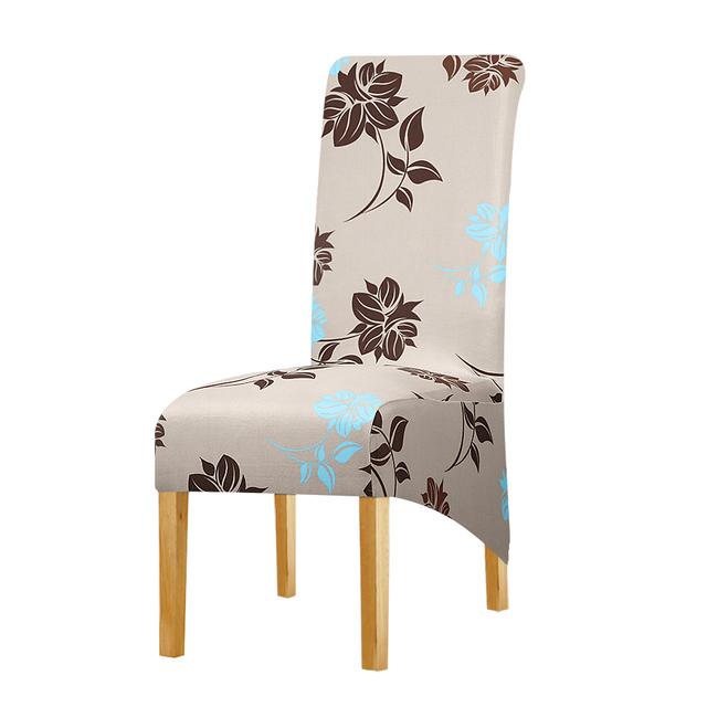 Чехол для стула большого размера с принтом, чехлы на длинные спинки, чехлы для стульев для обеденного стола, для дома, ресторана, отеля, вечеринки, свадьбы, банкета