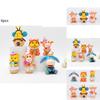 Cute 4th Generation Winnie The Pooh Tigger Piglet Eeyore Toy Figure Doll 8cm Plastic/plastic Anime Character Other