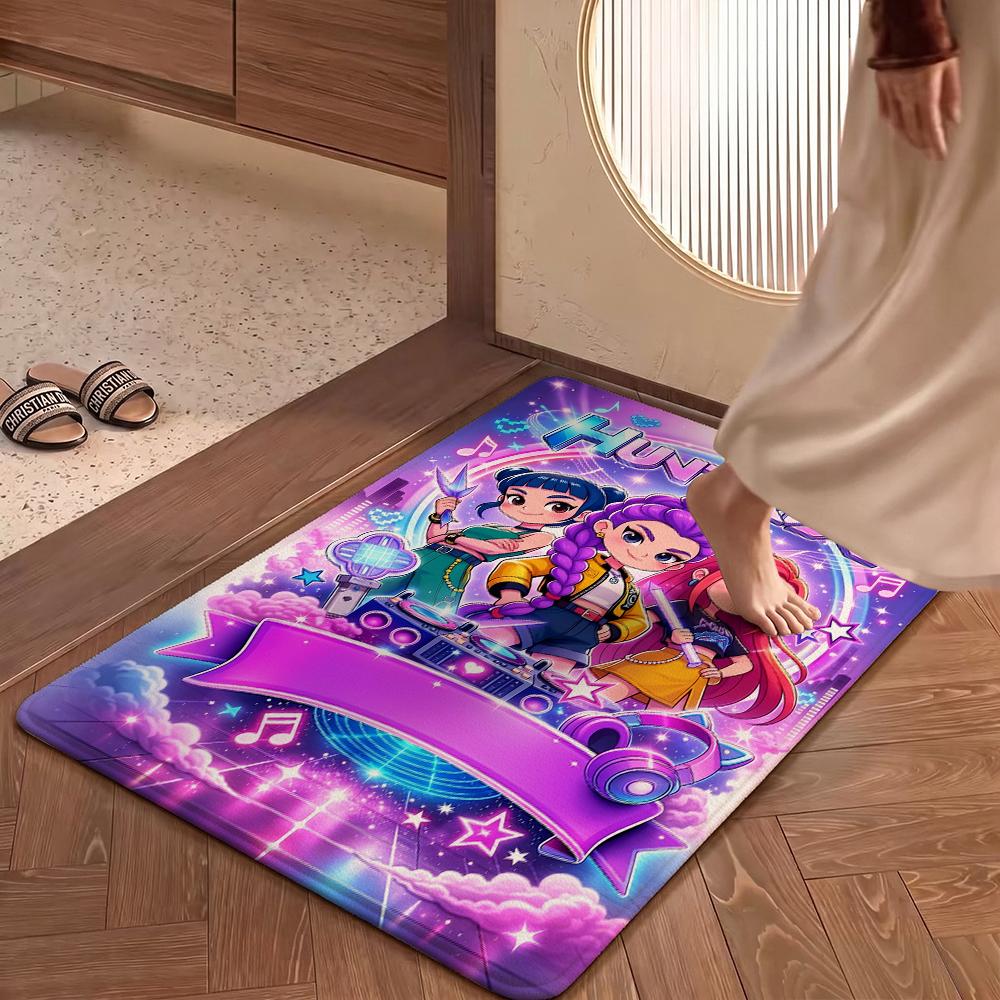 Kpop Idols Hunt Demons Indoor Rug Nonslip Thick Carpet For Hallway Doorway Kitchen Home Party Decor Holiday Gift