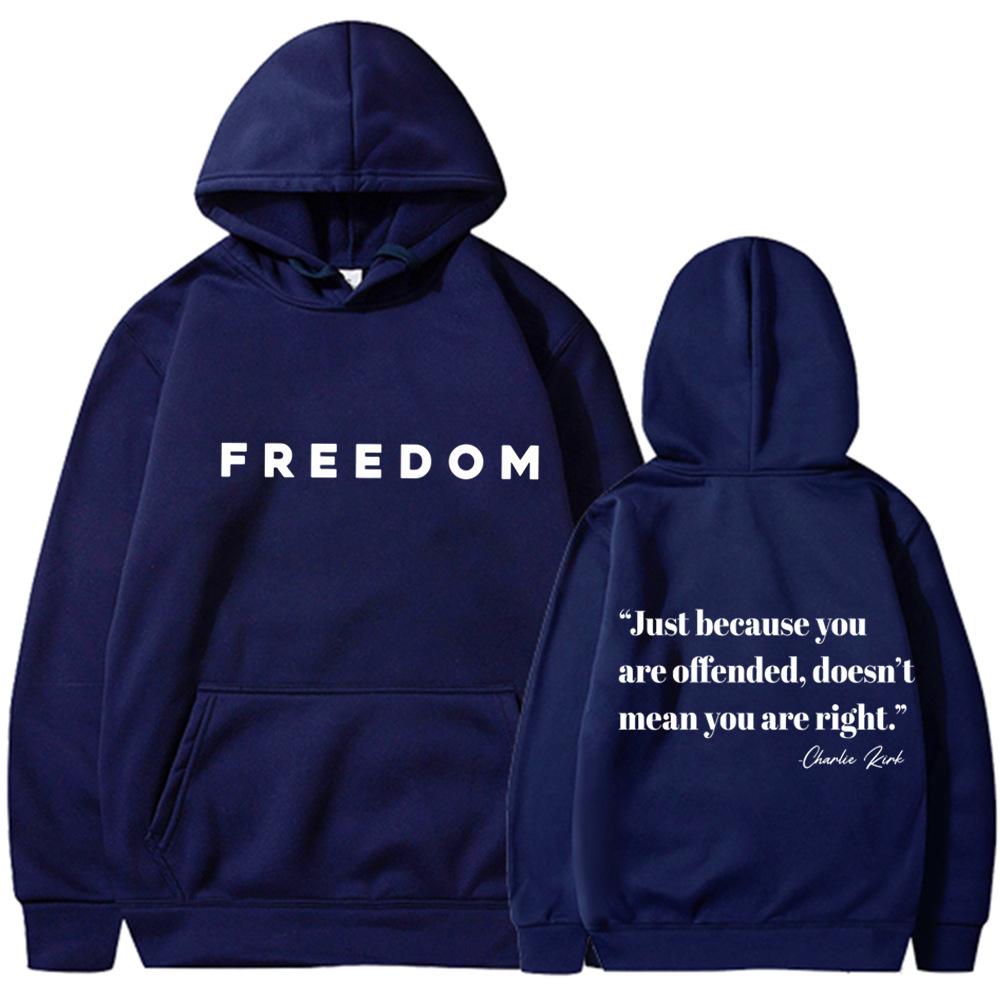 Худи с принтом 'Freedom Letter' Осень Зима Флис Повседневная Толстовка С Капюшоном для Женщин Мужчин Худи