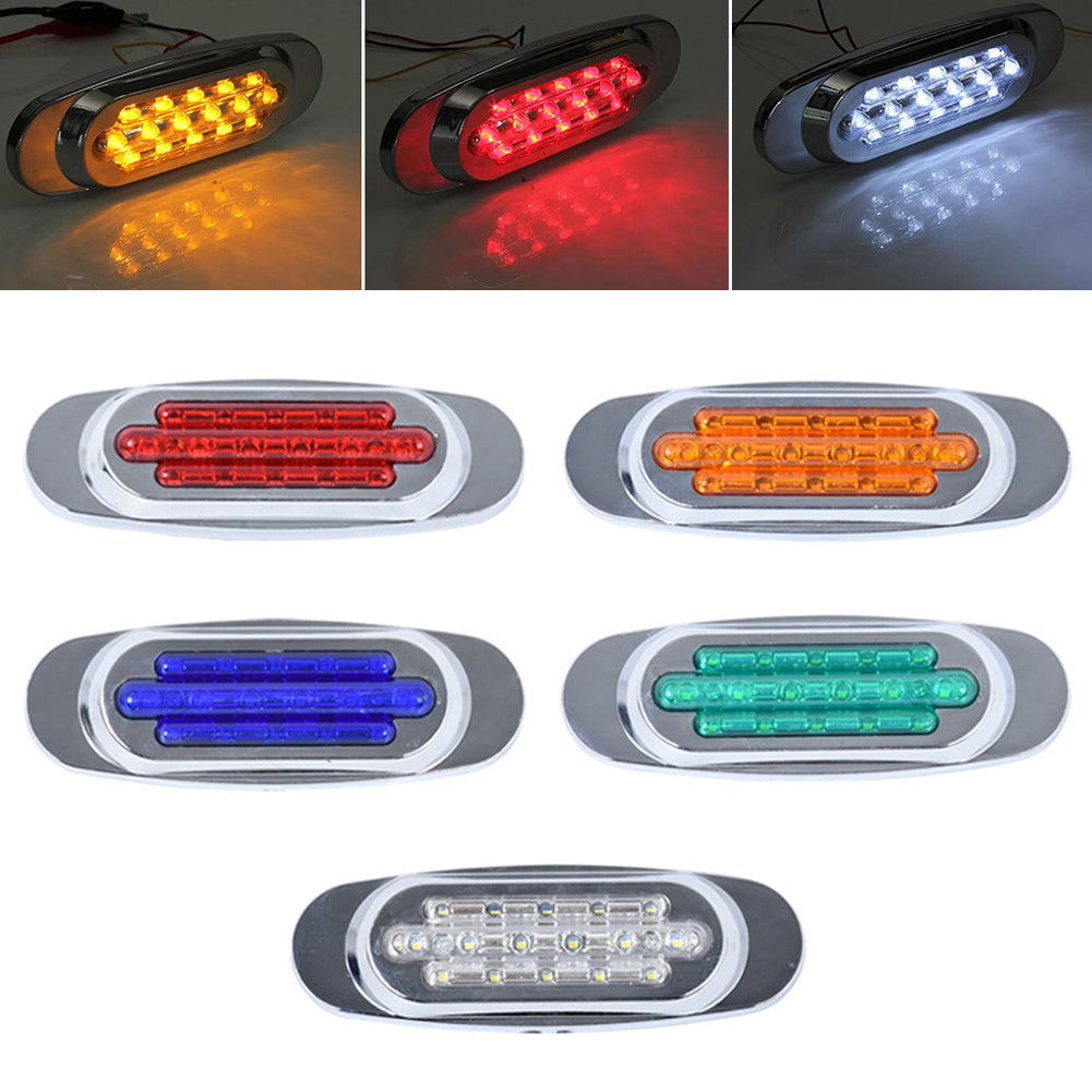 Светодиодные габаритные огни для грузовиков, боковые габаритные огни, 24 В, 16 светодиодов, проблесковый маячок для прицепа, универсальные сигнальные лампы