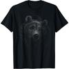 Brown Bear Head Black Art Gifts for Lovers Bears Animals T-Shirt