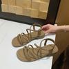This Year, Temperament Sandals Women's Feet with New Popular 2025 Summer Versatile Models Are Not Tired of Skirts Roman Sandals Flat Bottom