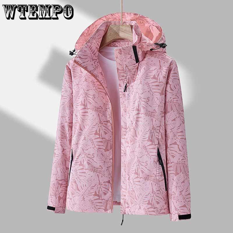 Женская камуфляжная осенне-весенняя тонкая куртка с капюшоном, водонепроницаемая ветровка, дышащее спортивное пальто для бега на открытом воздухе