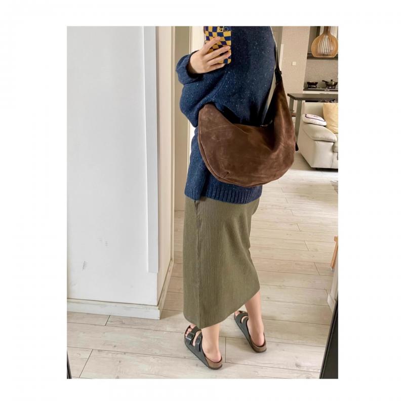 Retro Dumpling Bag for Women New Fashion Shoulder Crossbody Bag Fall Winter Versatile Casual Handbag