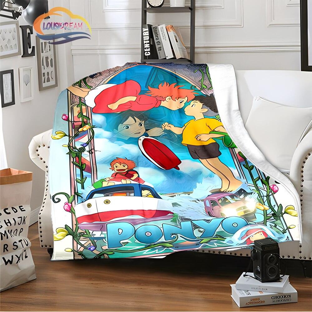 Ponyo on the Cliff, милое мультяшное одеяло Миядзаки Хаяо, одеяло из анимационной серии, одеяло «Четыре сезона» для детей и взрослых