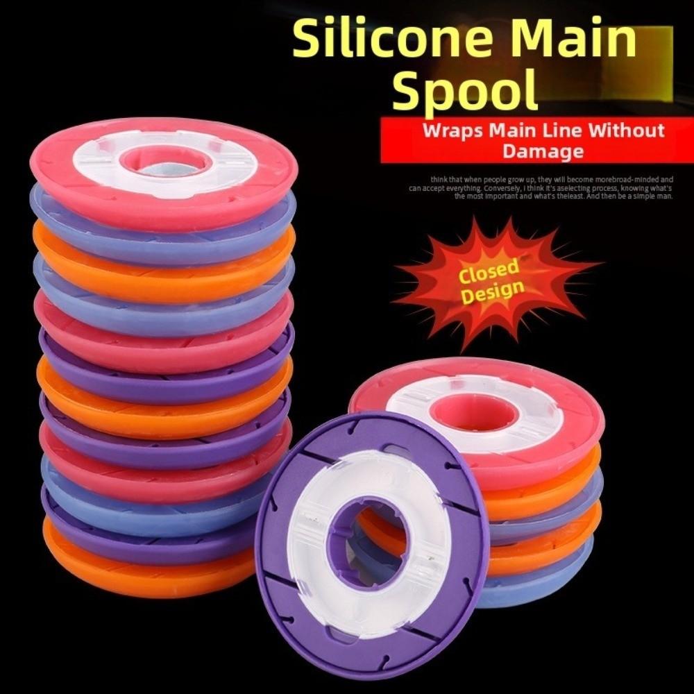 10pcs Silicone Material Main Line Box 10pcs Fishing Tackle Box Fishing Line Spool For Fishing