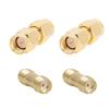 2 шт. SMA Male to Male Double Pass Adapter 2 шт. SMA Female to Female Double Pass Connector Golden