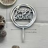 10pcs Set 32 Styles Happy Birthday Cake Topper Black Gold Cake Toppers Baby Shower Cake Birthday Party Cake Flag Decorations