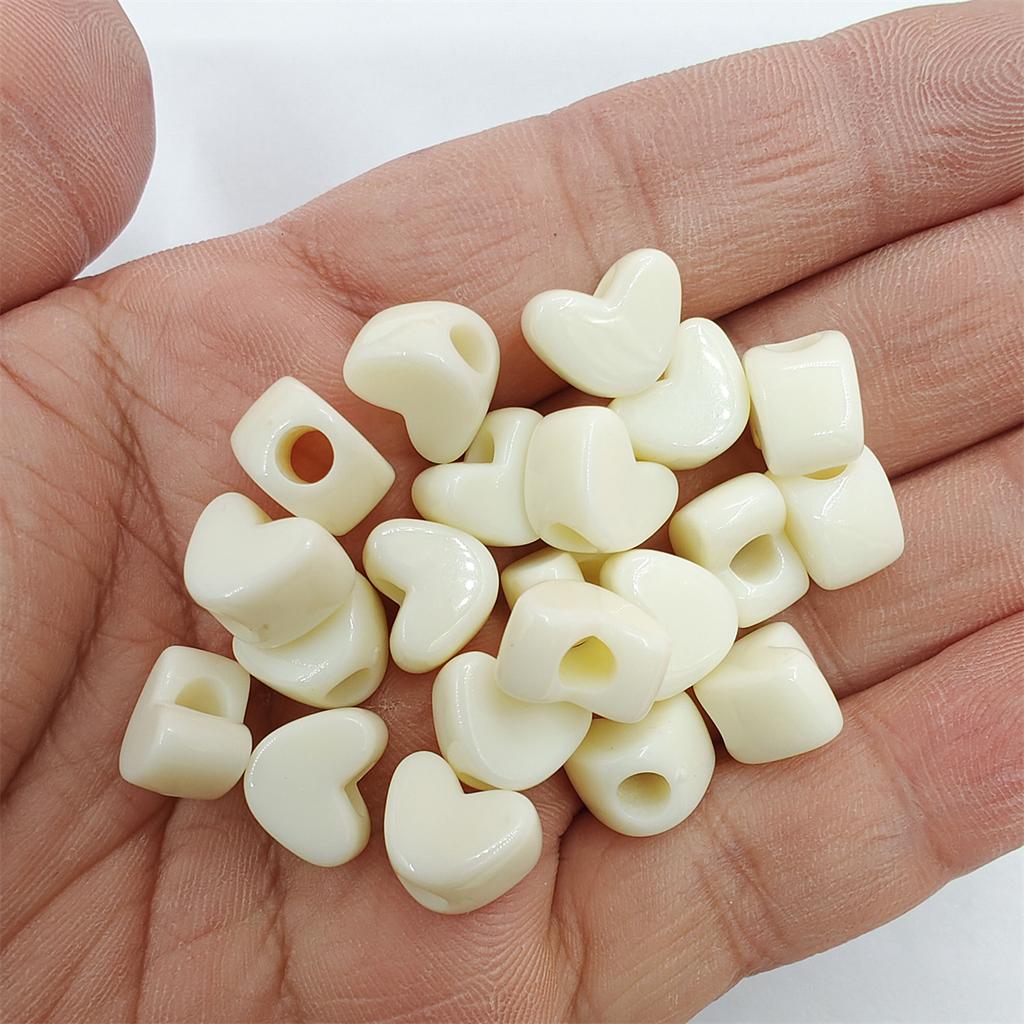 100 шт. 9*11 мм стереоскопическое сердце браслет ожерелье кулон изготовление ювелирных изделий DIY для свободных бусин ярких цветов