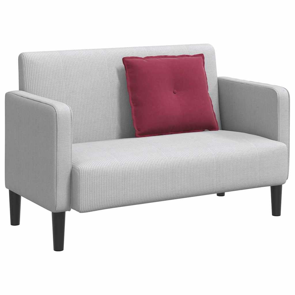 Back Cushion Burgundy 60 x 50 cm Cord Fabric