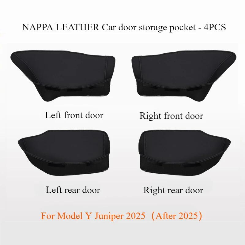 Anti Kick Pads for Tesla Model Y Juniper 2025 Whole Car Nappa Leather Interior Decoration Rear Seat Backrest Mats Accessories