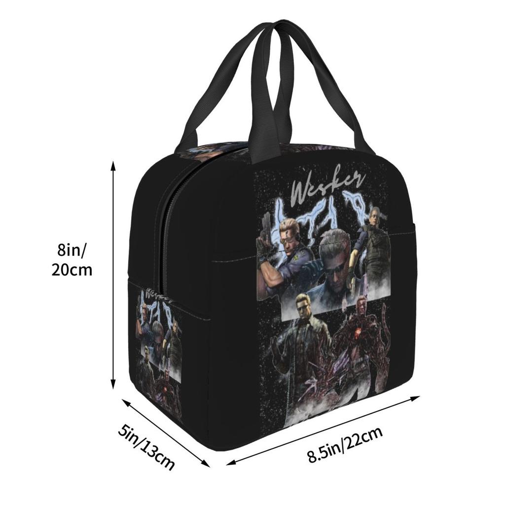 Albert Wesker Collage Insulated Lunch Bag for Women Office Cooler Thermal Food Box Tote Portable Lunch Boxes Container