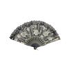 1 шт. кружевной веер с розой, складной, классический танцевальный аксессуар, новый китайский стиль, летний, винтажный, традиционный, 42,5x23 см