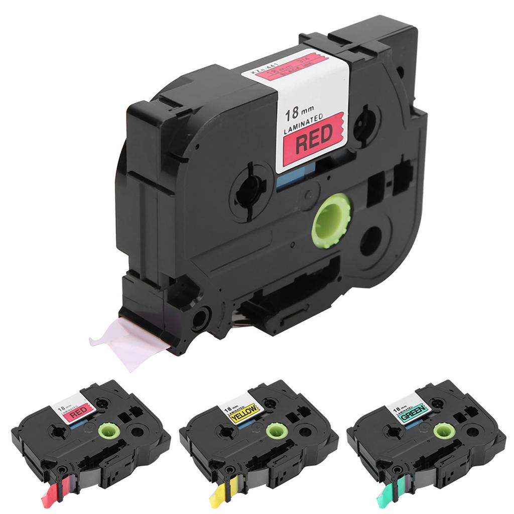 18mm X 8m Label Maker PET Laminated Label Tape Fit for Label Printer PT E100B