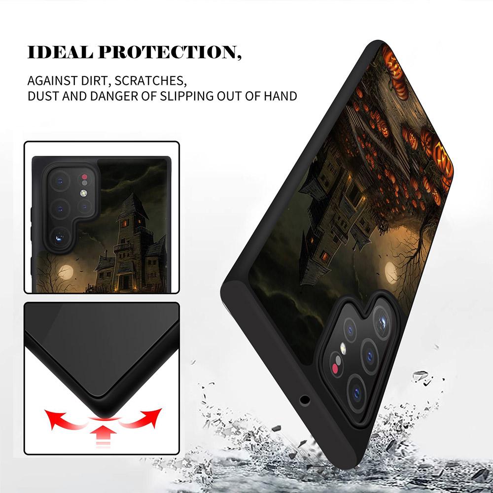 Happy Halloween Pumpkin Phone Case For Samsung Galaxy S10 S20 S21 S22 Fe Plus Ultra Note 10 Lite A10 A20 A30 A52 A71 A72 Coque