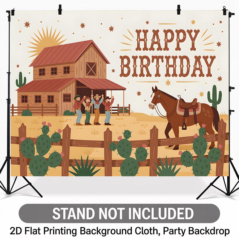 Cowboy Party Backdrop 1pc - Photo Booth Props
