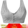 Plus Size Cotton Front-Button Bra for Middle-Aged & Elderly