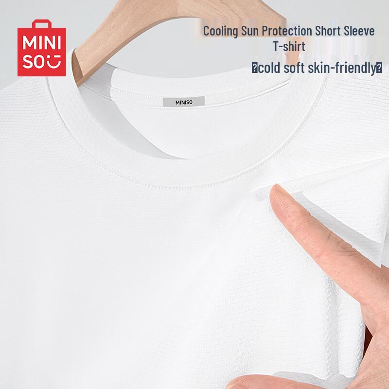 MINISO Мужская охлаждающая футболка с защитой от солнца из ледяного шелка