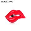 Red Lip Enamel Brooches Jewelry Women Men Party Banquet Daily Alloy Pins Hat Bag Dress Accessories Collar Ornaments Gifts