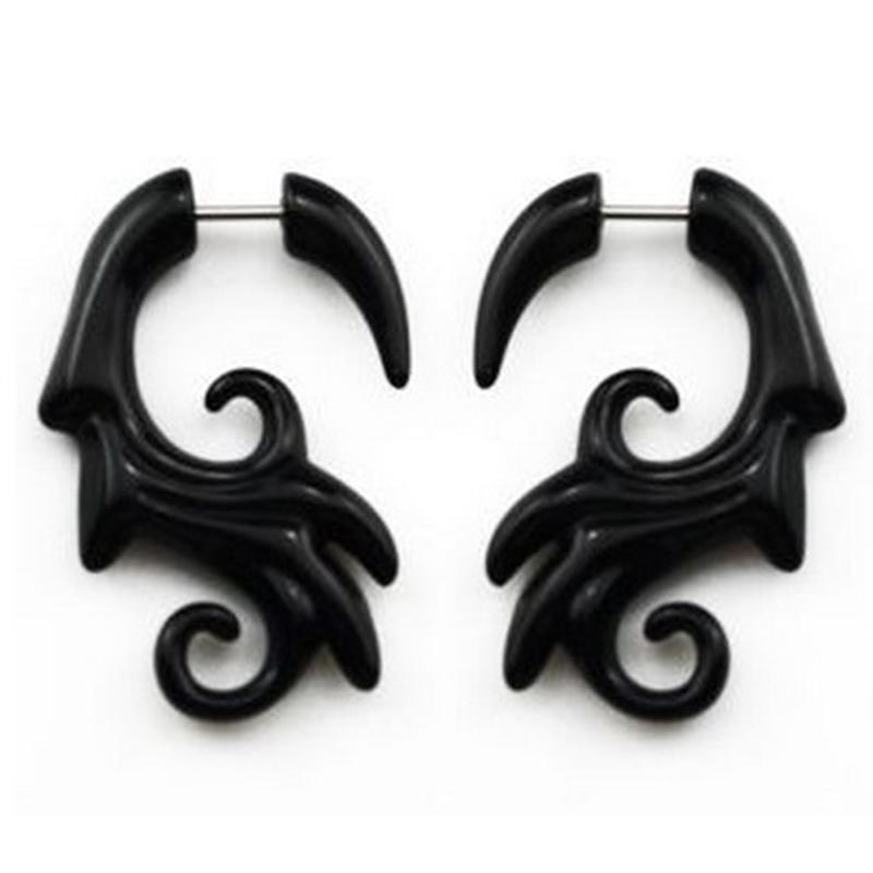 Акриловые спиральные штекеры для ушей, поддельные мошенники, носилки, серьги для пирсинга, хит продаж