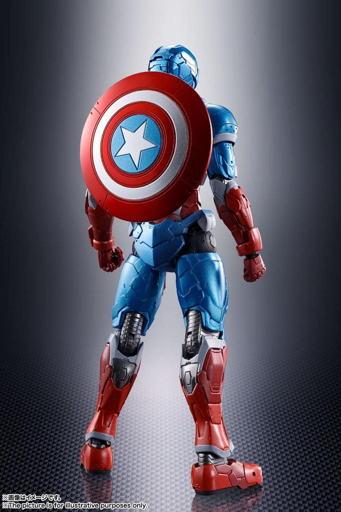 TAMASHII NATIONS Captain America On 155mm Painted Movable Figure S.H.Figuarts (Tech Avengers) Approx. PVC&ABS&Diecast