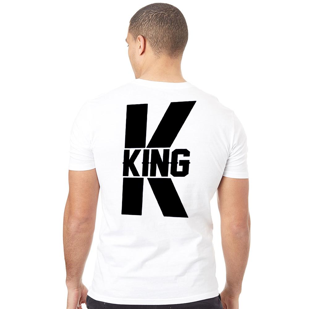 Matching Couple Outfit King And Queen Graphic Print Short Sleeve Tshirt Casual Lover Clothes White T