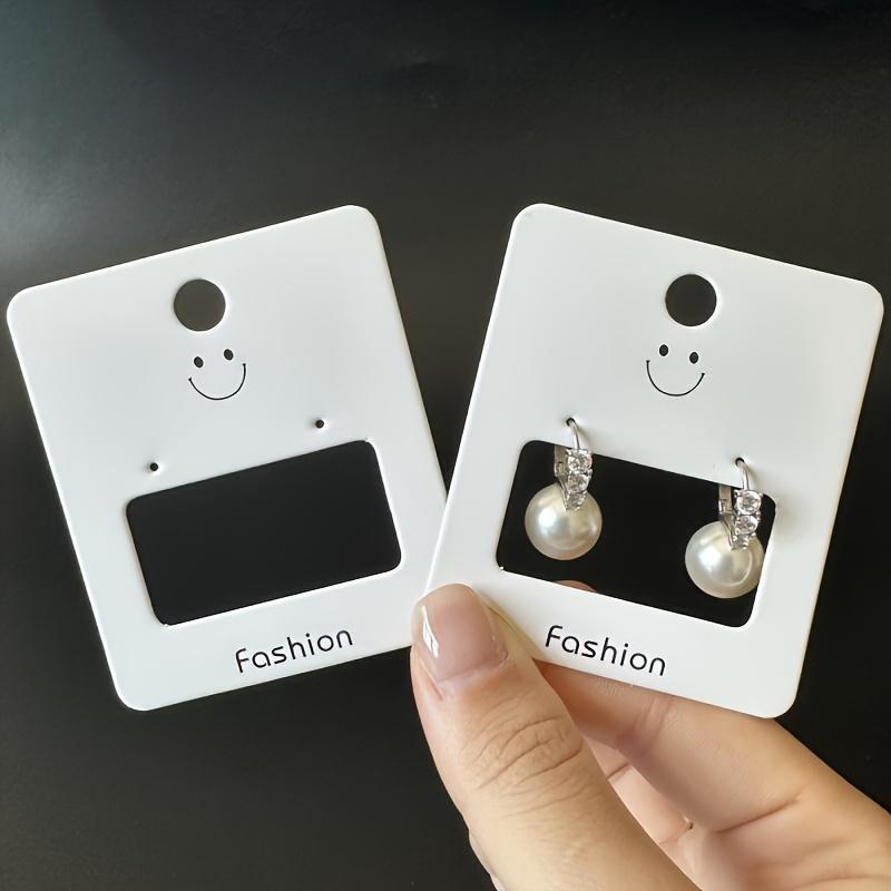 100 шт. Карточки для демонстрации серег, Матовая отделка, Улучшенный дизайн с крючком, Бумажный материал, Набор карточек для витрины ювелирных изделий