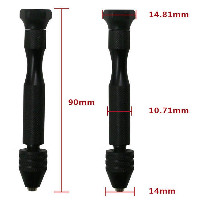 Мини-набор инструментов с черным ручным спиральным сверлом 10 шт. спиральные сверла для жареного теста для деревообработки сверление вращающихся отверстий в дереве инструменты