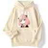 Зимние женские толстовки с капюшоном Anime Anya-Spy X Family Art Printed Sweatshirt Drop Sleeves Pocket Top Strecth warm Funny Woman Streetwear