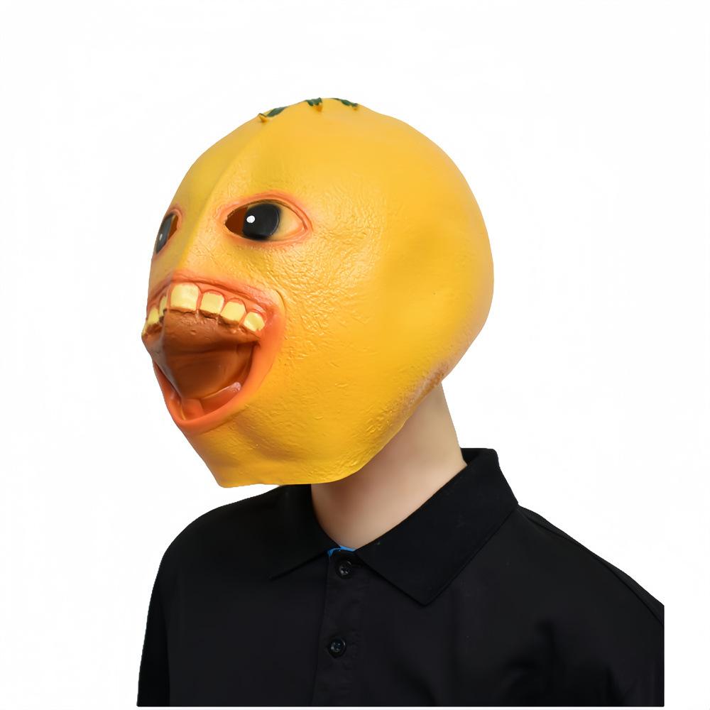 Funny Orange Hood Orange Mask Halloween Sand Sculpture Fruit Emoji Holiday Party Ugly Orange Hood