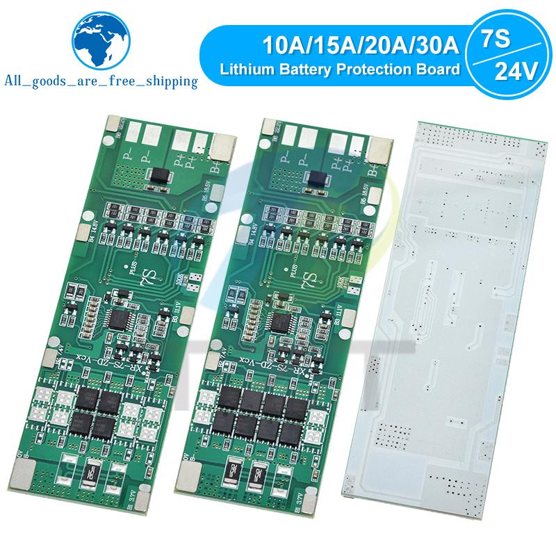 1/3PCS BMS 7S 24V 10A 15A 20A 30A Li-ion 18650 Battery Charge Board With Balance Function Short Circuit / Temperature Protection