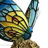 Colored Flakes Butterfly Lamp Cute Bedside Table Lamp Rose Nightstand Lamps Stained