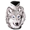 Животный узор Howl Wolf 3D Printing Hoodie Мужские толстовки Женские пальто Зимние толстовки Oversize Top