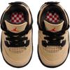 Кроссовки Air Jordan 4 Retro TD Pizza для малышей, бежевые, кунжутные, белые IH2095-200