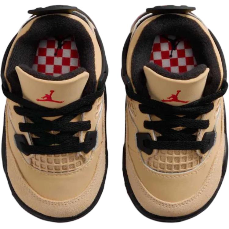 Кроссовки Air Jordan 4 Retro TD Pizza для малышей, бежевые, кунжутные, белые IH2095-200