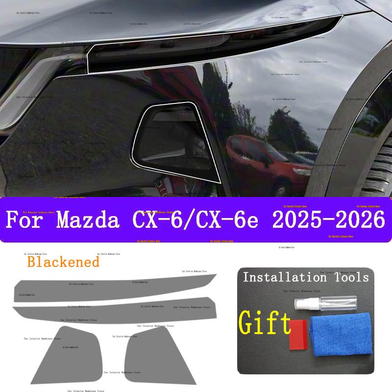 Для Mazda cx-6/cx-6e 2025-2026 Автомобильный Наружный Фонарь Фары Защитная Пленка от Царапин Передняя Фара Тонировка ТПУ Защитная Пленка Аксессуары Наклейка