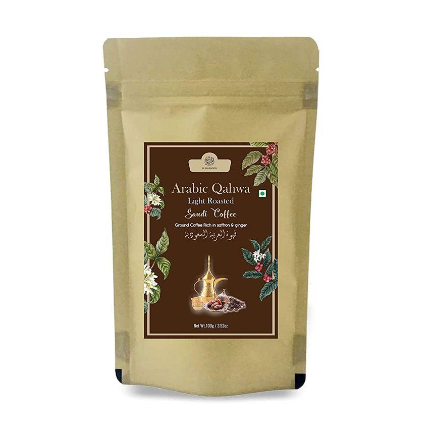 Арабский кофе светлой обжарки с Шафраном и Имбирем (100 г), Arabic Qahwa Light Roasted, AL MASNOON