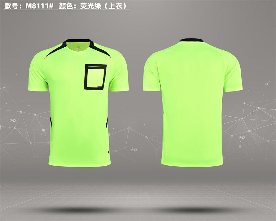 New football referee suit, referee jersey, foreign trade short-sleeved football match sports training suit printing