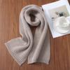 100% Wool Women Knitted Scarf Winter Long Narrow Soft Warm Cashmere Like Neckchief Solid Fashion Shawls Scarves 20x160c