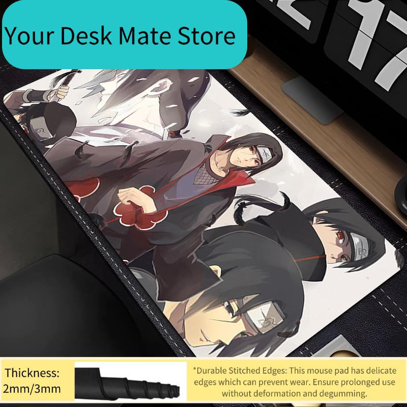 Mouse Pad Anime Naruto Itachi Uchiha Gaming Accessories Mousepad Gamer PC Completo Computer Keyboard Pad Carpet Desk Mat Varmilo