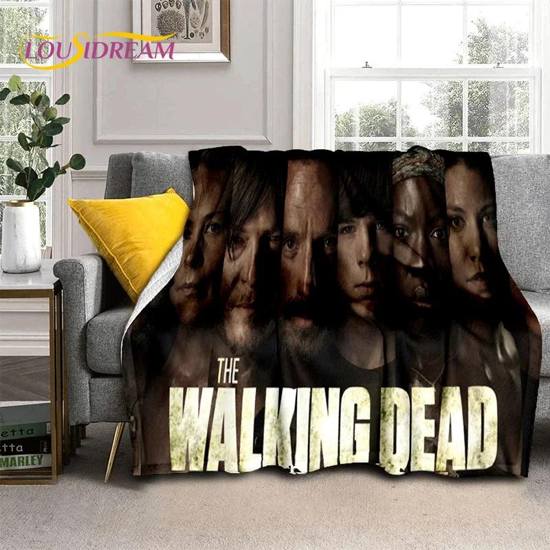 TWD Ходячие мертвецы Рик Хоррор ТВ Плед, Мягкий плед для дома, спальни, кровати, дивана, пикника, путешествий, офиса, Покрывало для детей