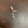 Red Rose Cross Phone Dust Plug Accessories Decoration Hanging Charging Port for iPhone for Samsung Type-C2
