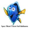Finding Nemo Latex Balloons Clownfish Ocean Sea Clown Fish Foil Ballons Happy Birthday Banner Cake Topper Party Decor Toy